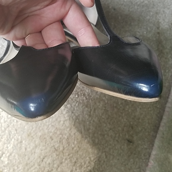 Boden T Bar Flats in Navy - Picture 7 of 8